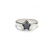 R002259 Genuine Sterling Silver Ring Star Hallmarked Solid 925 Handmade Comfort Fit